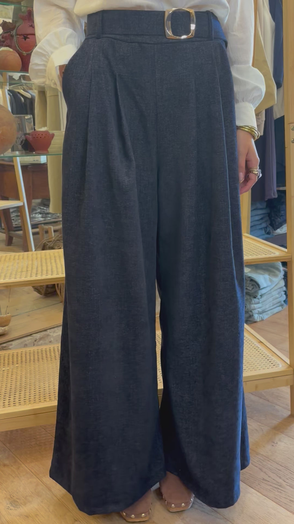 Pantalon Toby vidéo marine