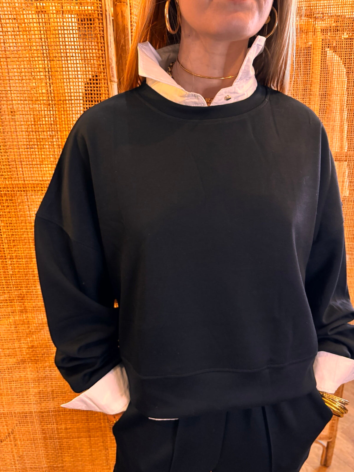 Sweat-shirt Sand noir, vue de face