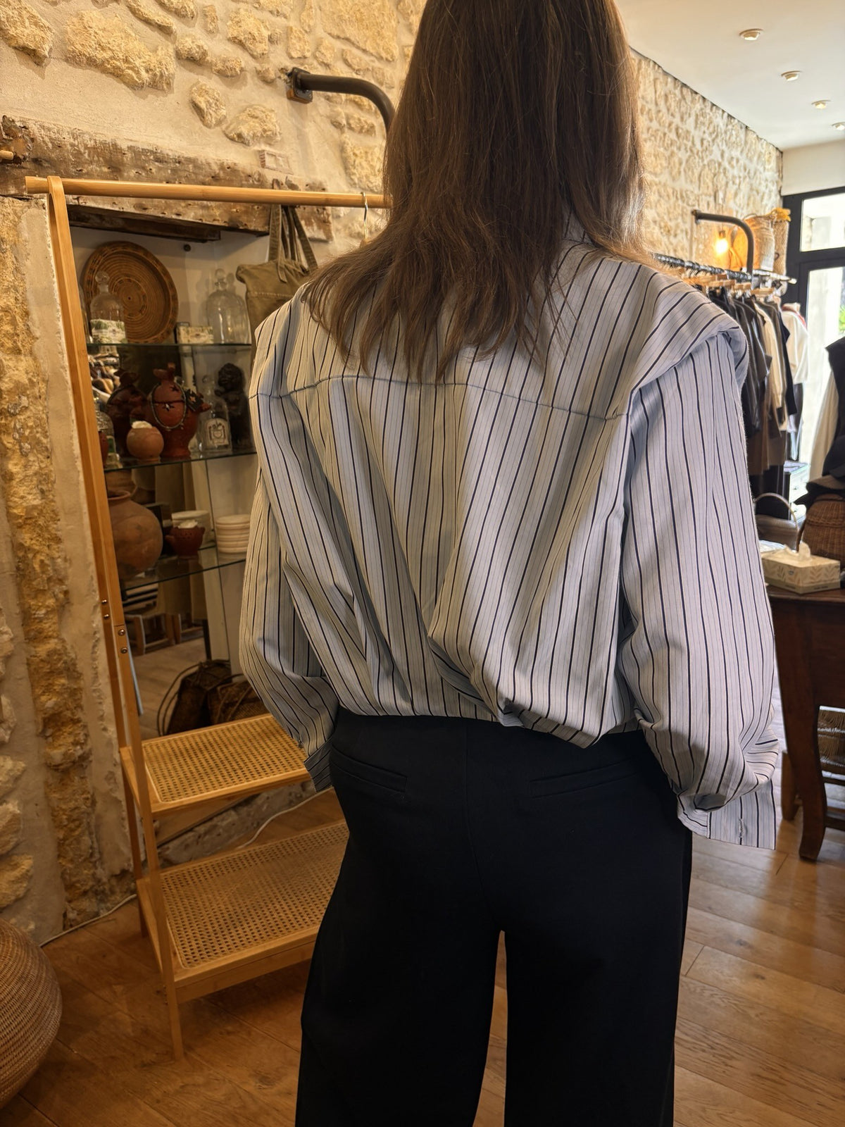 Chemise Vera rayée portée